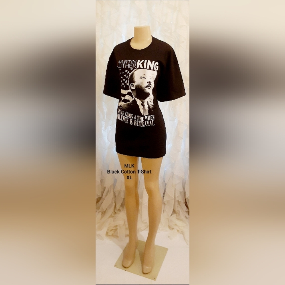 MLK Black Cotton T-Shirt Unisex